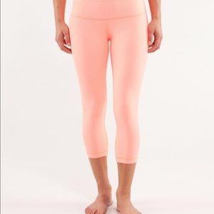 Lululemon Wunder Under Pop Orange leggings